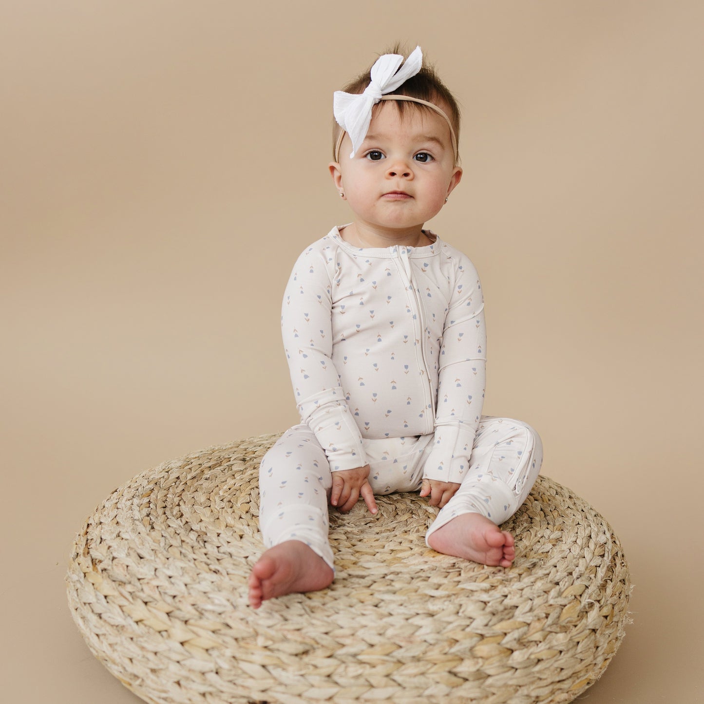 Tiny Tulips Bamboo Zippy Pajamas