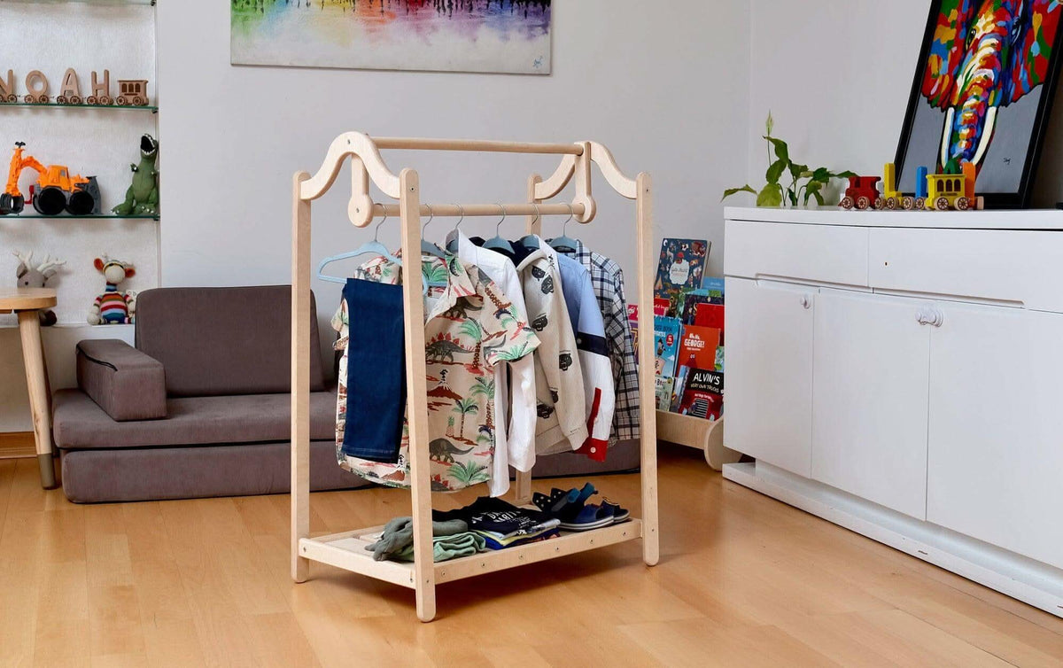 Wooden Kids Clothing Rack