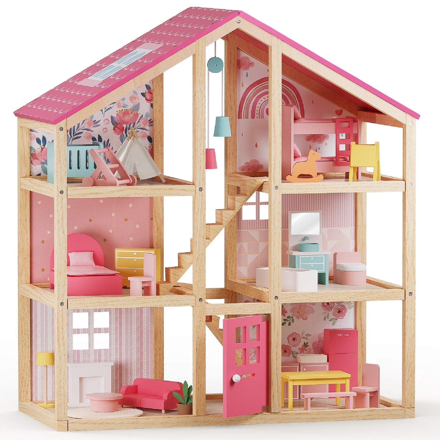 Tiny Land® Sweetwood Love Dollhouse without Dolls
