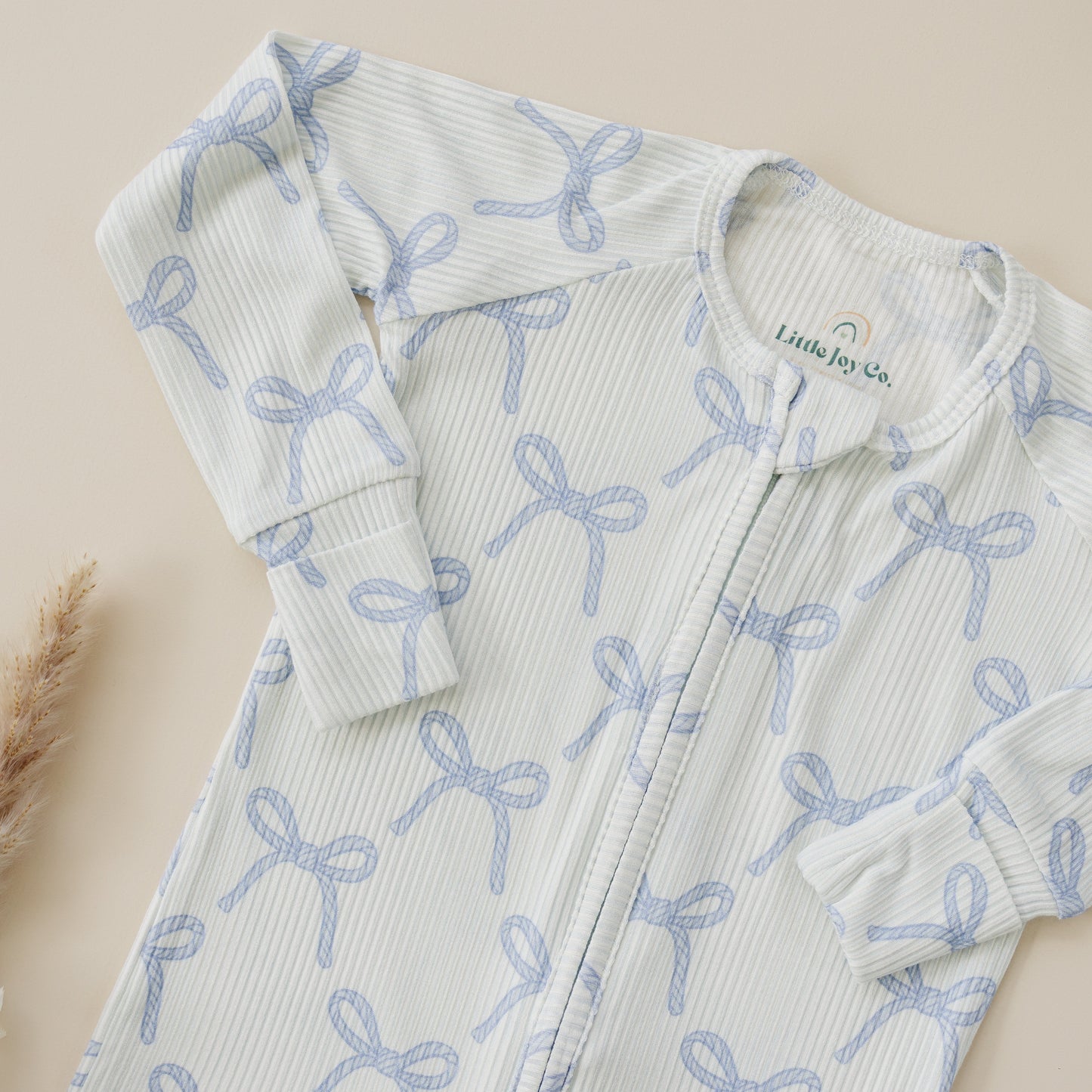 Blue Belle Ribbed Bamboo Zippy Pajamas