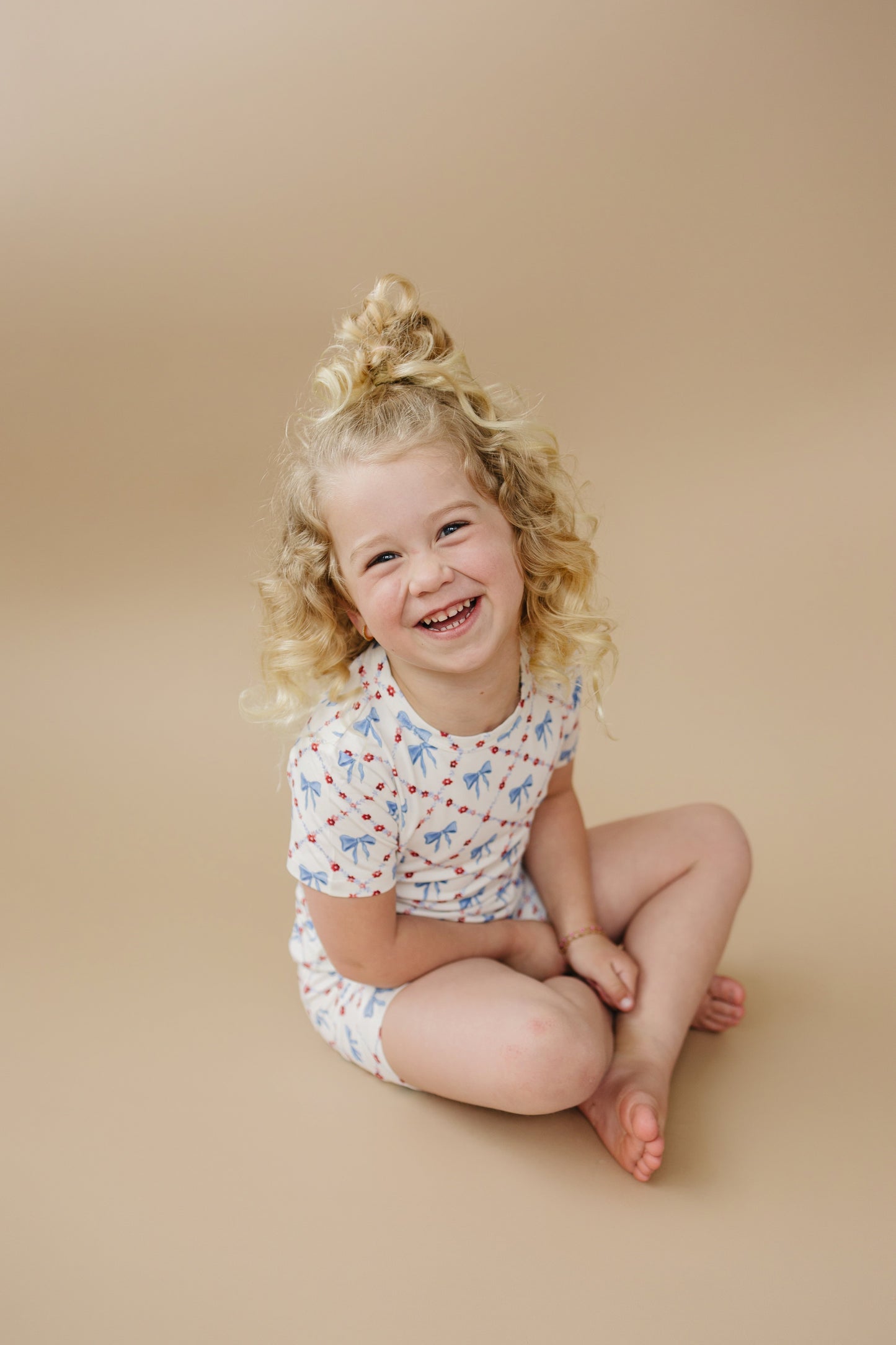 Red White & Bows 2pc Bamboo Pajamas