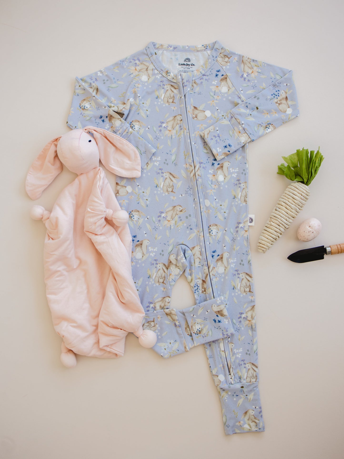 Bunny Blossoms Bamboo Zippy Pajamas
