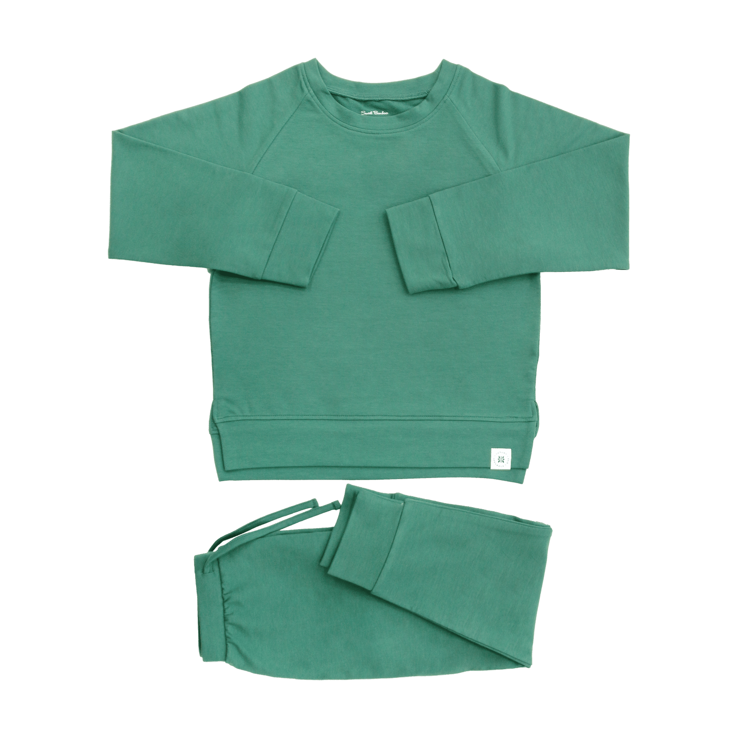 Alpine Green Crew Neck Jogger Set