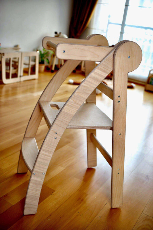 Montessori Foldable Toddler Tower: Safe Eco Learning Stool
