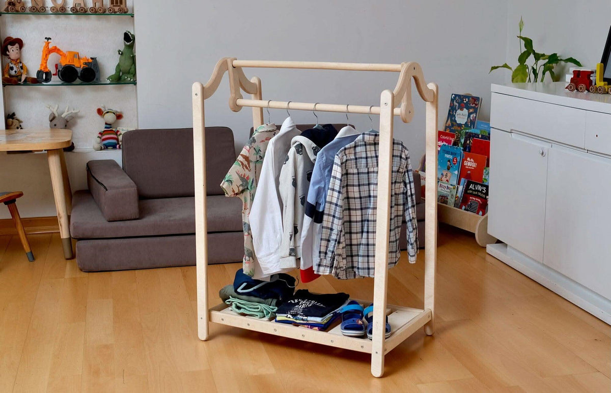 Wooden Kids Clothing Rack