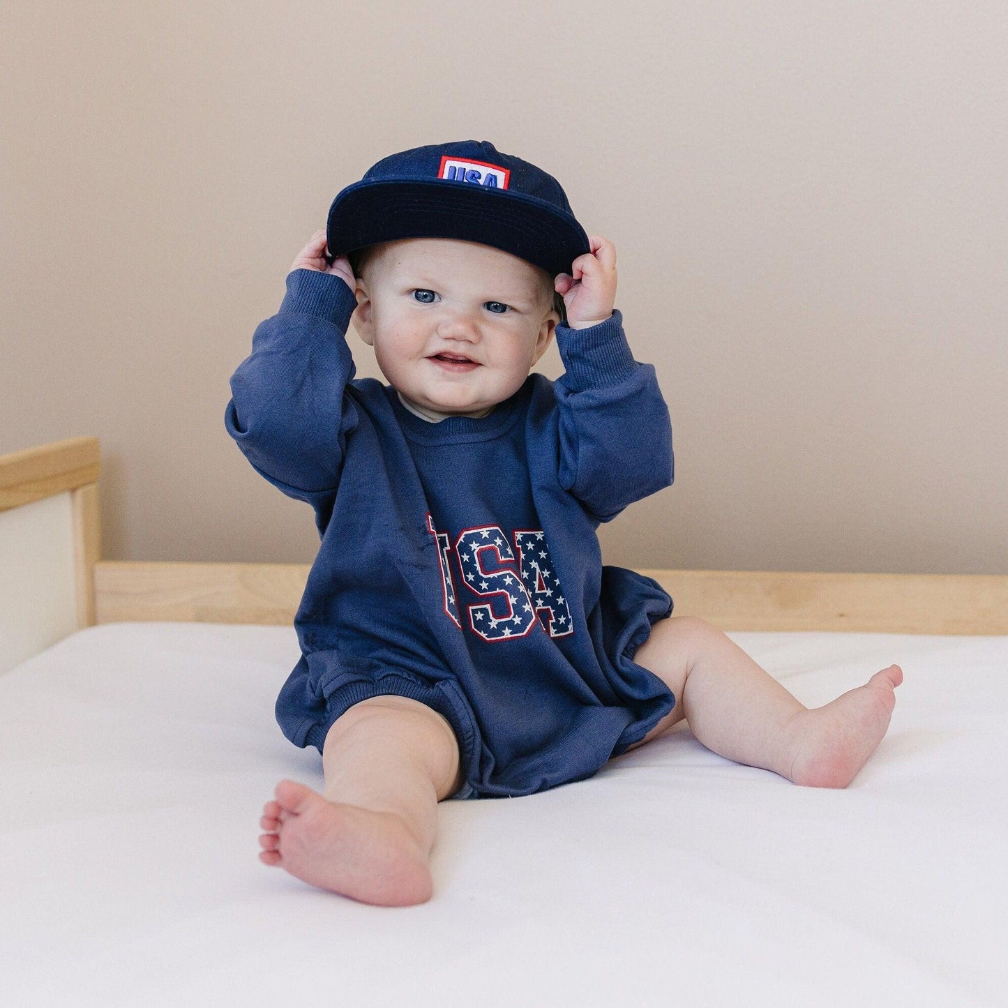 USA Sweatshirt Romper